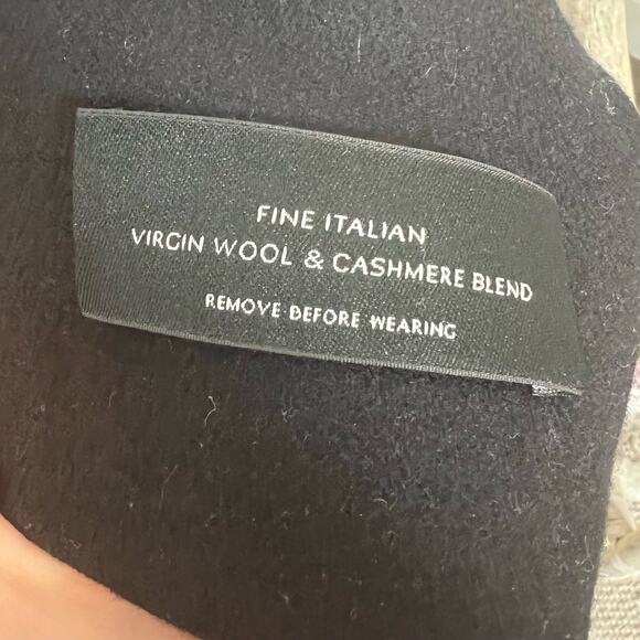 BABATON Women's The Connor Coat Short Virgin Wool Cashmere Coat Black Belted M - Picture 11 of 16